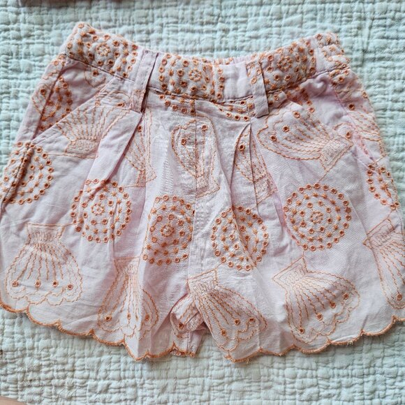 Toddler Girls 2T Jack & Milly Coral Shell Tee & Shorts Set Pink Beach Summer - Picture 9 of 12